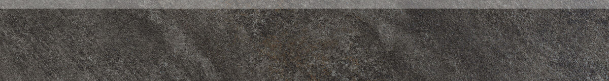 Керамогранит Alfalux Stonequartz Nero Battiscopa 8201003, цвет чёрный, поверхность матовая, прямоугольник, 75x600