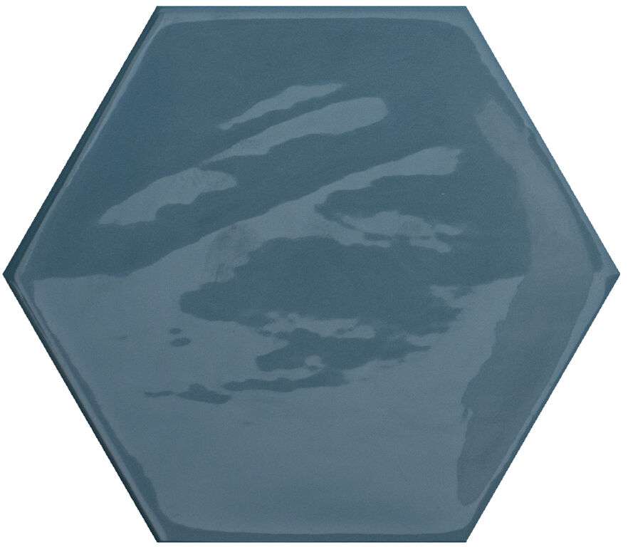 Керамическая плитка Cifre Kane Hexagon Marine, цвет синий, поверхность глянцевая, шестиугольник, 160x180