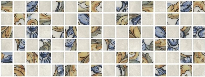 Декоративные элементы Kerama Marazzi Площадь Испании Мозаичный MM15129A, цвет разноцветный, поверхность матовая, прямоугольник, 150x400