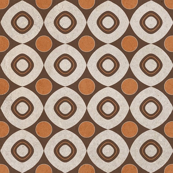 Керамогранит La Fabbrica Space Bone Pattern Nat 106074, цвет бежевый оранжевый, поверхность матовая, квадрат, 200x200