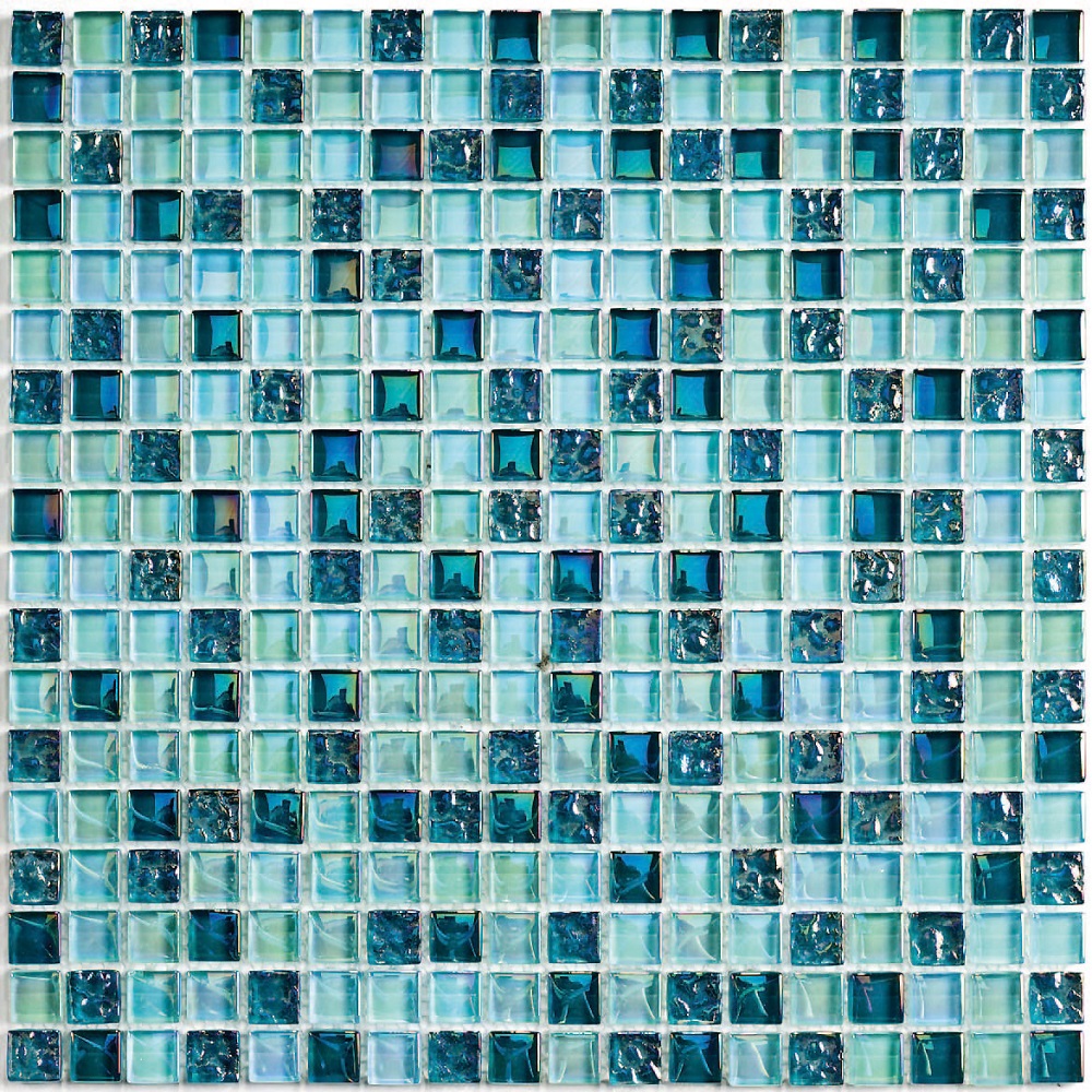 Мозаика Bonaparte Bonaparte Sea Drops, цвет голубой, поверхность глянцевая, квадрат, 300x300