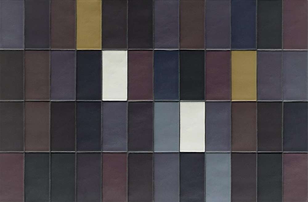 Керамогранит Mutina Lane Poly Aubergine Bolp07, цвет разноцветный фиолетовый, поверхность матовая рельефная, прямоугольник, 79x160