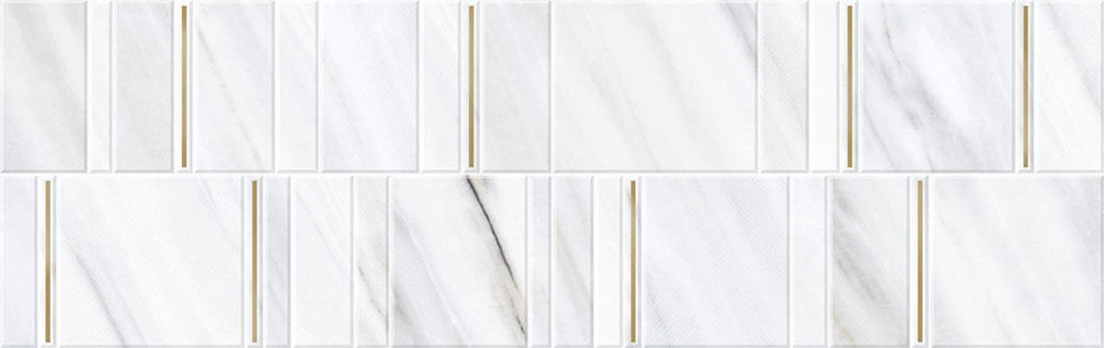 Декоративные элементы Grespania Covelano Decor Turin Oro, цвет белый серый, поверхность матовая, прямоугольник, 315x1000