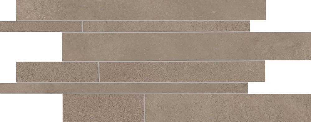 Мозаика Ergon Tr3Nd Listelli Sfalsati Concrete Taupe EAUU, цвет коричневый, поверхность матовая, прямоугольник, 300x600