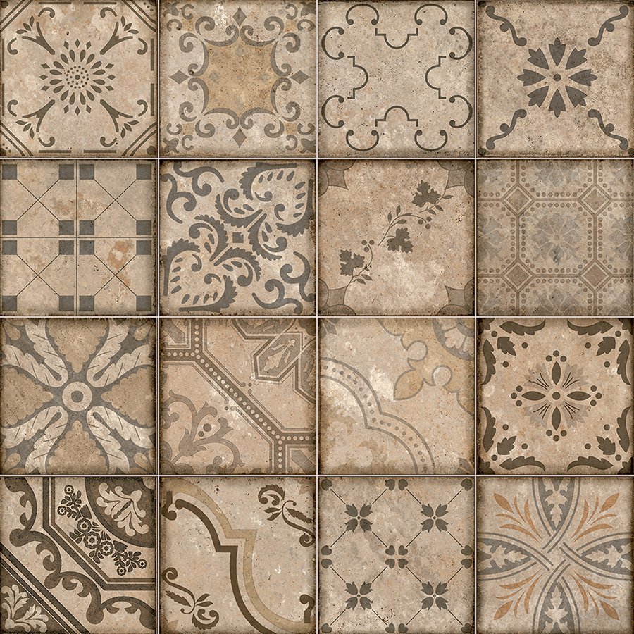 Мозаика Sant Agostino Terre Nuove Caleido Warm CSACAWAR01, цвет коричневый, поверхность матовая, квадрат, 300x300