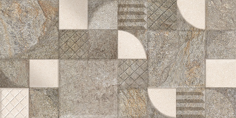 Декоративные элементы Azuvi Stone Quarzit Struttura, цвет серый, поверхность матовая, прямоугольник, 320x630