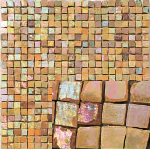 Мозаика Ker-av Mosaico Vero Perla Dorata (1X1) KER-MV206, цвет жёлтый, поверхность глянцевая, квадрат, 300x300