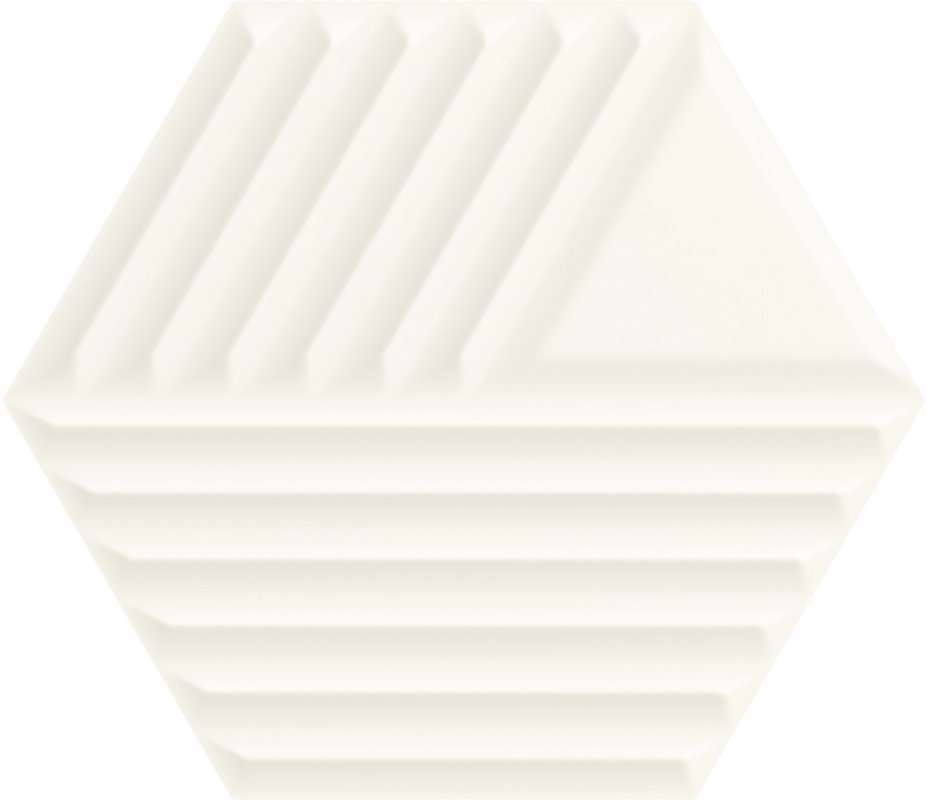Керамическая плитка Paradyz Woodskin Bianco Heksagon Struktura C Sciana, цвет белый, поверхность структурированная, прямоугольник, 171x198
