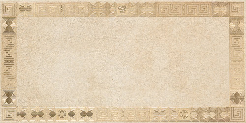 Декоративные элементы Versace Greek Cassettone Beige Oro 261344, цвет бежевый, поверхность матовая, прямоугольник, 400x800