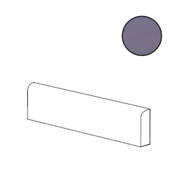 Керамическая плитка Бордюры Ergon Abacus Becco Civetta Matt Lavanda ELK4, цвет фиолетовый, поверхность матовая, прямоугольник, 75x200