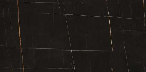 Керамогранит Ariostea Ultra Marmi Sahara Noir Levigato Silk UM6SK157585, цвет чёрный, поверхность сатинированная, прямоугольник, 750x1500