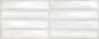 Керамическая плитка Ibero Intuition Rev. Arise White B-22, цвет белый, поверхность глянцевая, прямоугольник, 200x500