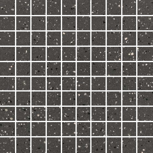 Мозаика Floor Gres Earthtech Carbon Flakes Mosaico (3X3) Comfort 772402, цвет чёрный, поверхность лаппатированная, квадрат, 300x300