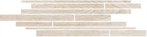 Мозаика Rex Selection Oak White Modulo Listello Sfalsato 738014, цвет белый, поверхность матовая, прямоугольник, 150x450