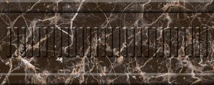 Бордюры Нефрит керамика Пастораль 13-01-1-22-42-04-460-1, цвет чёрный, поверхность глянцевая, прямоугольник, 250x100