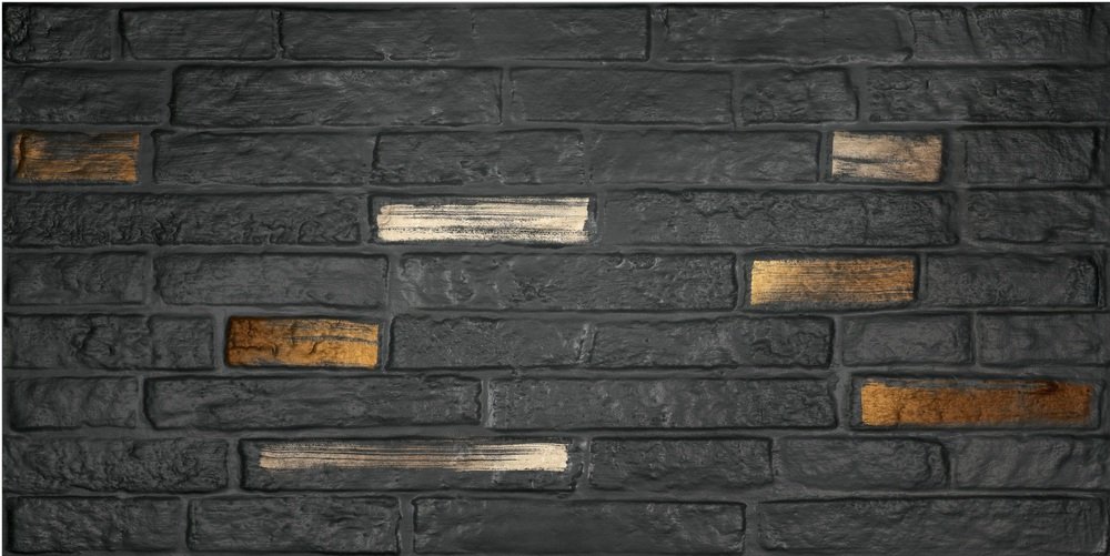 Декоративные элементы ABK Decor Street Class Black Matt DOR34230, цвет чёрный, поверхность матовая, под кирпич, 600x1200
