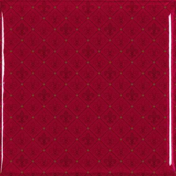 Керамогранит Carmen Caprichosa Zhana Burdeos, цвет бордовый, поверхность глянцевая, квадрат, 150x150
