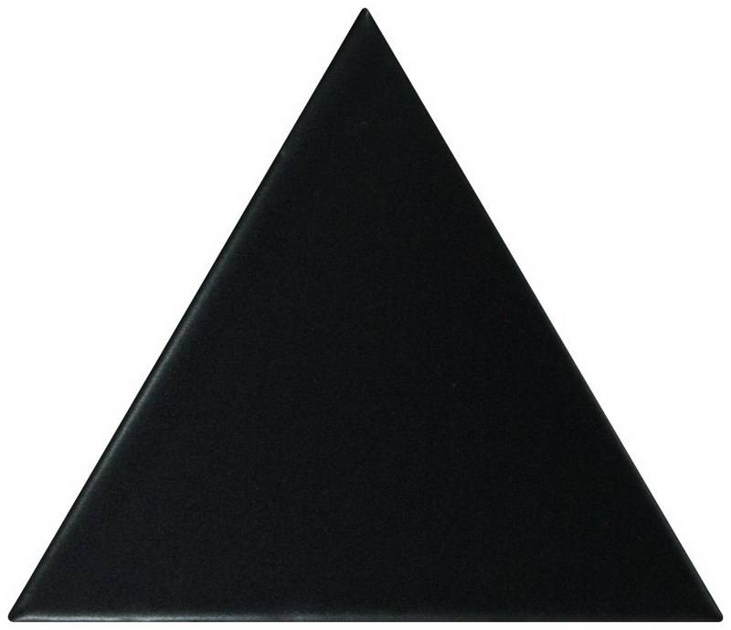 Керамическая плитка Equipe Scale Triangolo Black Matt 23820, цвет чёрный тёмный, поверхность матовая, треугольник, 108x124