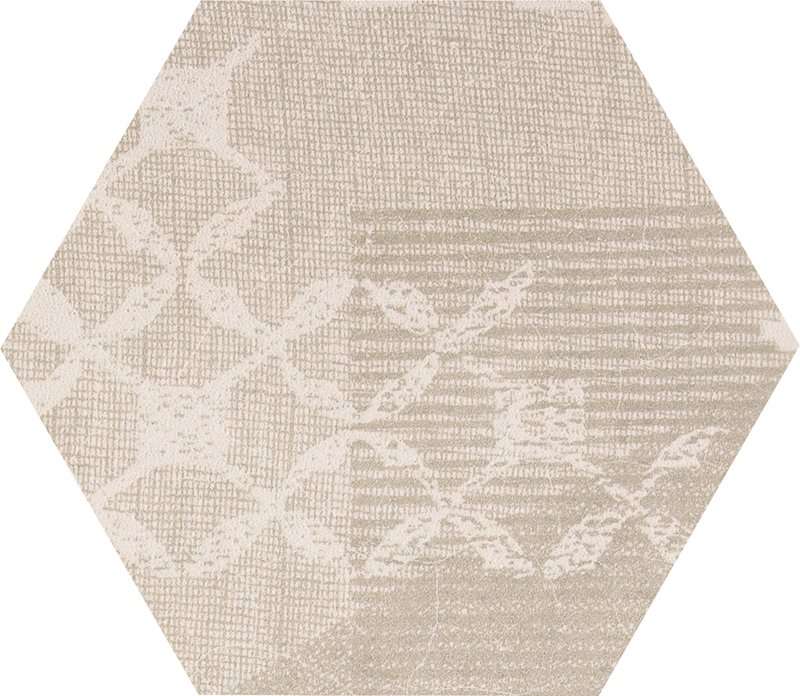 Декоративные элементы Provenza Gesso Esagona Patchwork Taupe Linen E3F1, цвет бежевый, поверхность матовая, шестиугольник, 255x294
