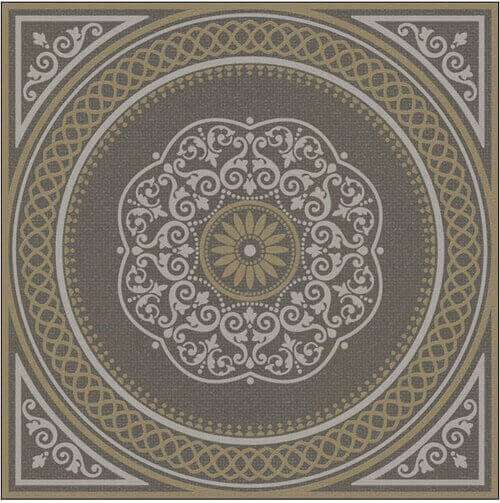 Декоративные элементы Abita Versailles Deco Noir, цвет коричневый, поверхность матовая, квадрат, 446x446