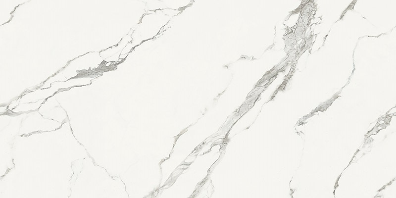 Широкоформатный керамогранит Graniti Fiandre Maximum Marmi Calacatta Bellissimo Semilucidato, цвет белый серый, поверхность лаппатированная, прямоугольник, 1500x3000