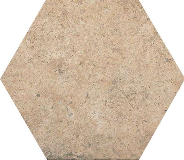 Керамогранит Cir Recupera Esagona Cotto Ocra 1050687, цвет бежевый, поверхность матовая, прямоугольник, 240x277