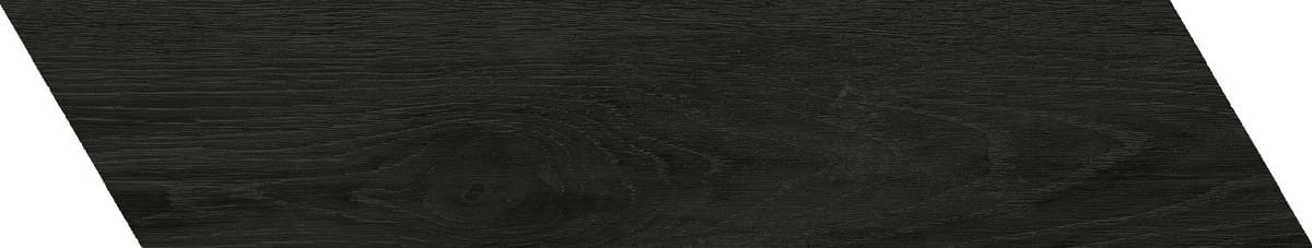 Керамогранит APE Chevron Rotterdam B Black, цвет чёрный, поверхность матовая, шеврон, 98x465