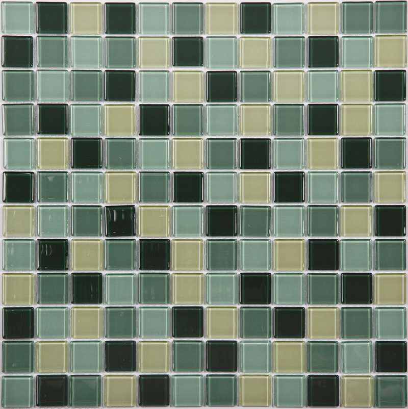 Мозаика NS Mosaic 823-046, цвет зелёный, поверхность глянцевая, квадрат, 318x318