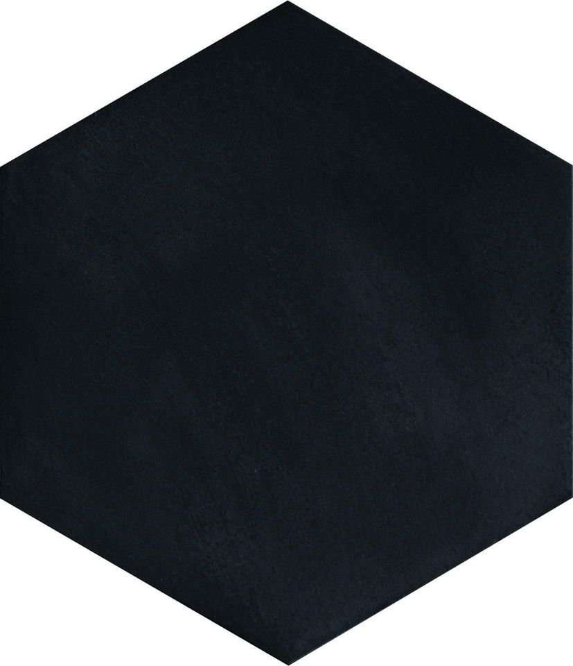 Керамогранит Fap Firenze Nero fK6F, цвет чёрный, поверхность сатинированная, шестиугольник, 216x250