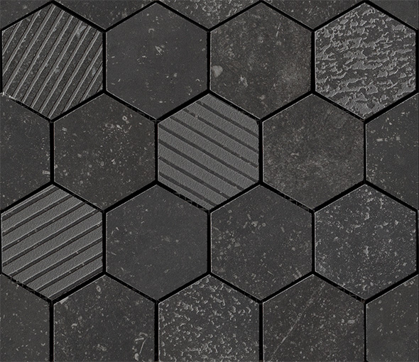Мозаика Kronos Carriere du Kronos Exa Namur 8518, цвет чёрный, поверхность матовая, прямоугольник, 255x295