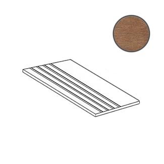 Ступени Emilceramica (Acif) 20Twenty Gradino Tavola ECPE, цвет коричневый тёмный, поверхность матовая, прямоугольник, 330x1200