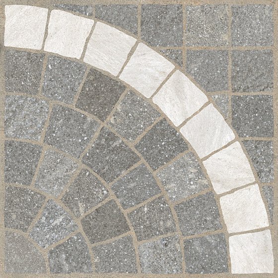 Керамогранит RHS Rondine Aurelia Grigio Arco Bianco J88242, цвет серый, поверхность структурированная, квадрат, 605x605