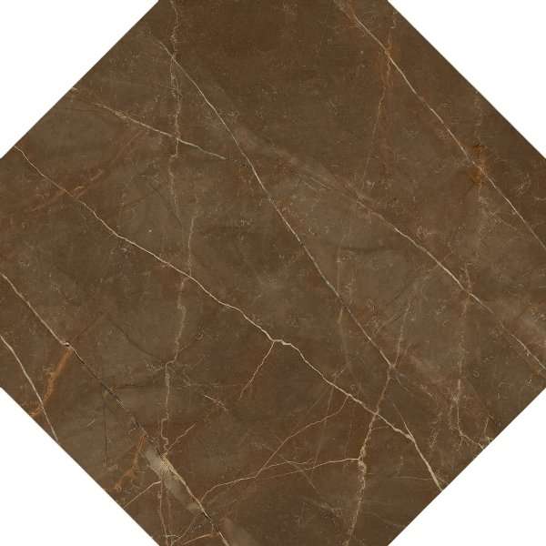 Керамогранит Versace Emote Ottagona Pulpis Marrone 262730, цвет коричневый, поверхность полированная, квадрат, 390x390