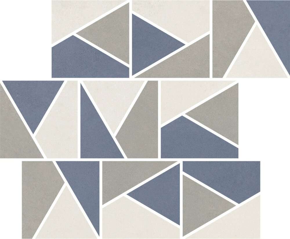 Мозаика Impronta Nuances Mos.Triangoli Mix Freddo 2 NU00MTGF2, цвет разноцветный, поверхность матовая, прямоугольник, 300x300