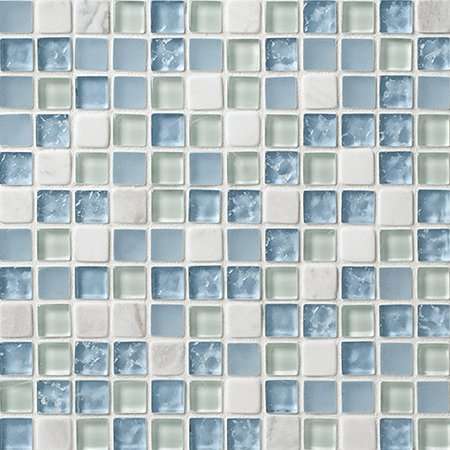 Мозаика Colori Viva Madrid CV10014, цвет голубой, поверхность глянцевая, квадрат, 300x300