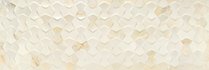 Керамическая плитка Baldocer Quios Bowtie Cream Rect, цвет бежевый, поверхность рельефная, прямоугольник, 400x1200