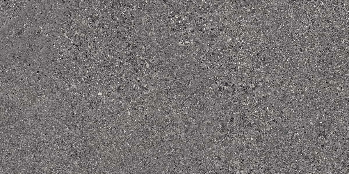 Керамогранит Ergon Grainstone Dark Rough Grain Tecnica R11 E0DT, цвет чёрный, поверхность противоскользящая, прямоугольник, 600x1200