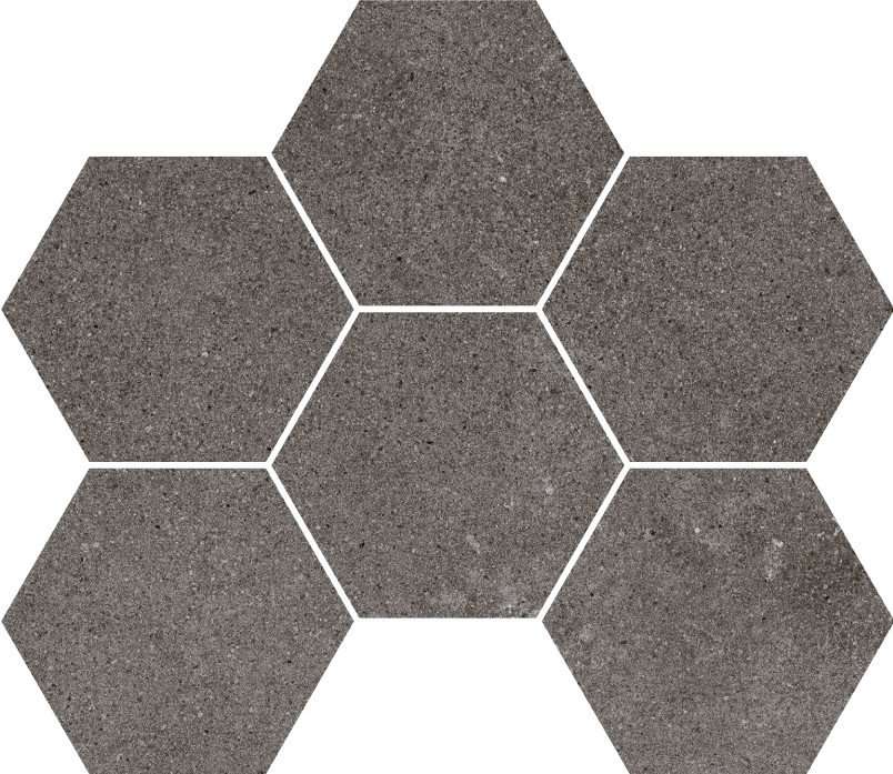 Мозаика Cersanit Lofthouse Темно-серый LS6O406, цвет серый, поверхность матовая, шестиугольник, 283x246