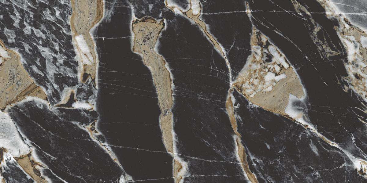 Керамогранит Laparet Castor Polir, цвет белый бежевый чёрный, поверхность полированная, прямоугольник, 600x1200