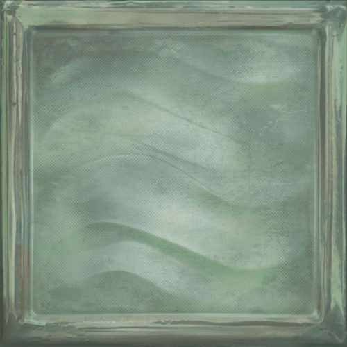 Керамическая плитка Aparici Glass Green Vitro, цвет зелёный, поверхность глянцевая, квадрат, 201x201