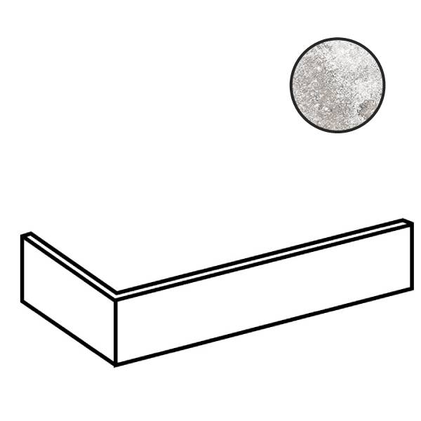 Спецэлементы RHS Rondine London Fog Brick Angolo Incollato J85935, цвет серый, поверхность матовая, прямоугольник, 120x250