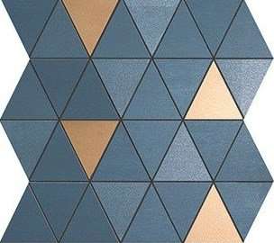 Мозаика Atlas Concorde Italy Mek Blue Mosaico Diamond Gold Wall 9MDU, цвет голубой, поверхность матовая, квадрат, 305x305