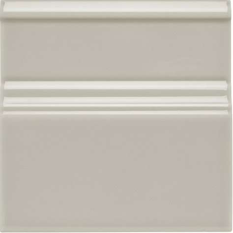 Бордюры Adex ADNE5521 Rodapie Clasico Silver Mist, цвет серый, поверхность глянцевая, квадрат, 150x150