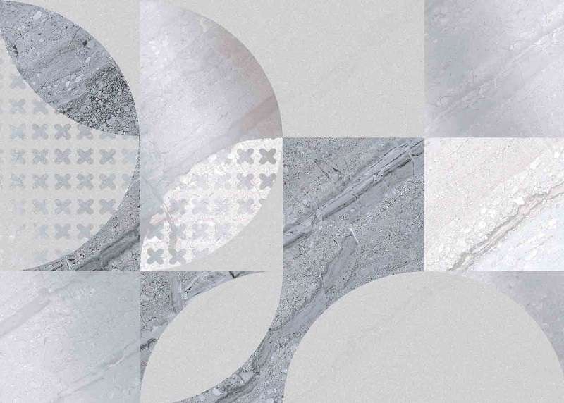 Декоративные элементы Axima Тулуза Bставка D, цвет белый серый, поверхность глянцевая, прямоугольник, 250x350