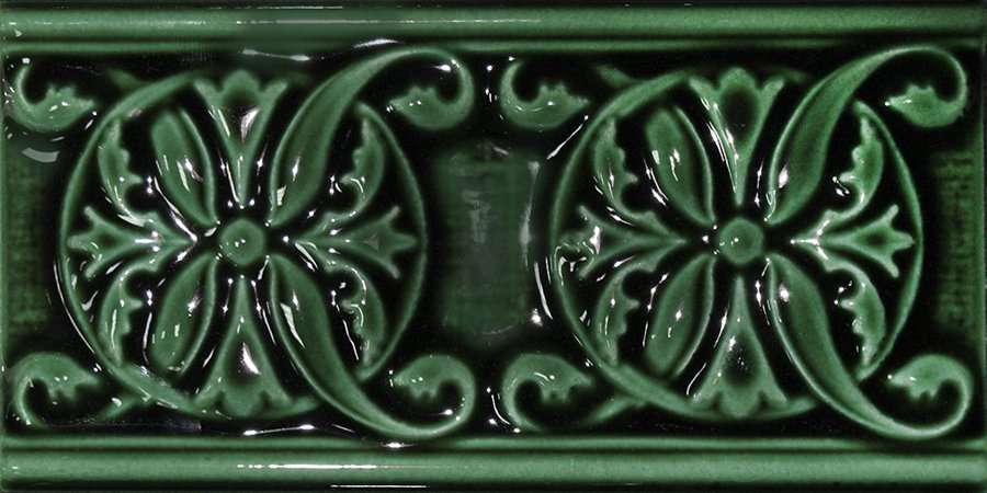 Бордюры Cobsa Plus Classic 10 Esmeralda, цвет зелёный, поверхность глянцевая, прямоугольник, 75x150