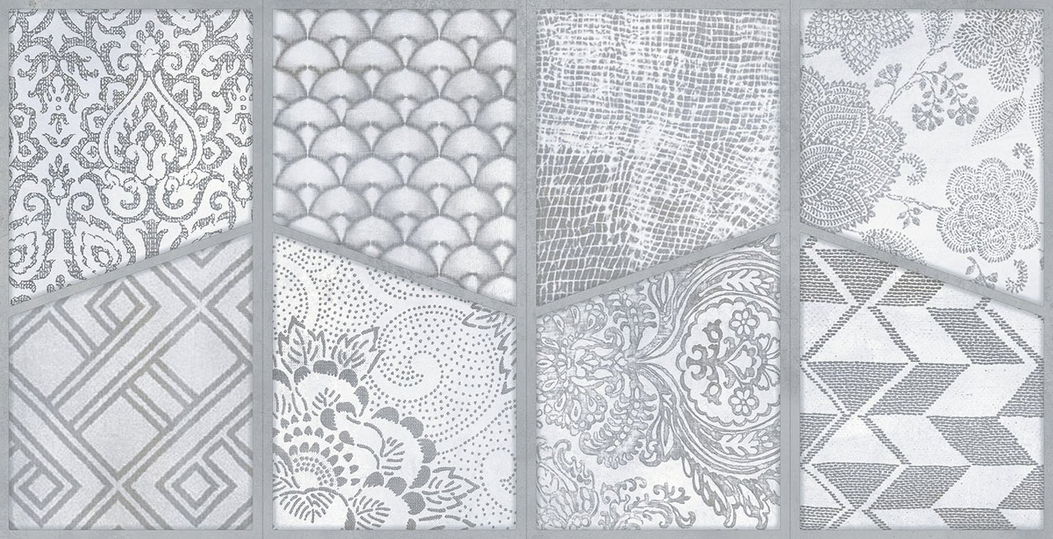 Декоративные элементы Gaya Fores Pandora Deco Blanco, цвет серый, поверхность матовая, прямоугольник, 325x625