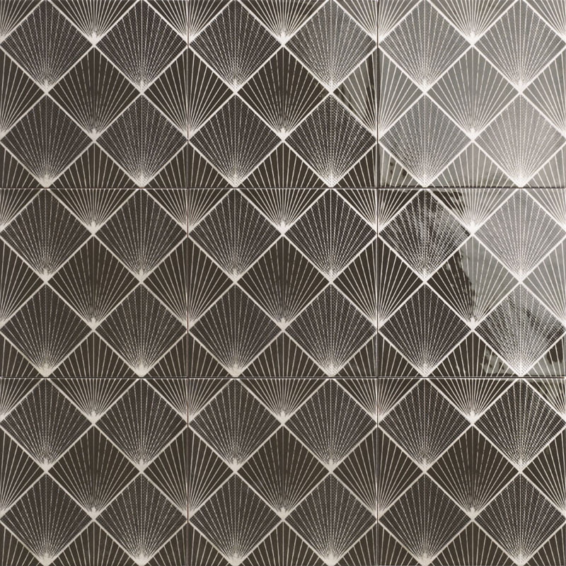Керамическая плитка Mainzu Art Deco Duke, цвет белый коричневый, поверхность глянцевая, квадрат, 200x200