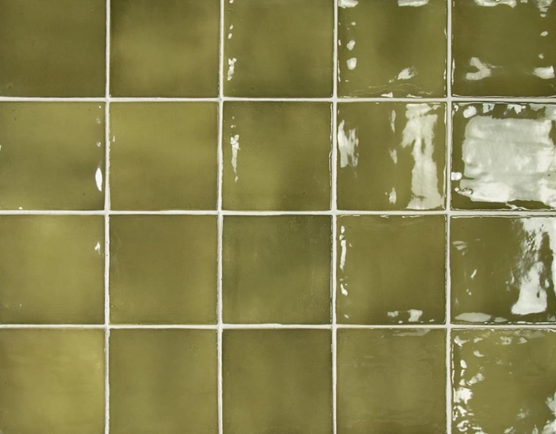 Керамическая плитка Equipe Manacor Basil Green 26918, цвет зелёный, поверхность глянцевая, квадрат, 100x100