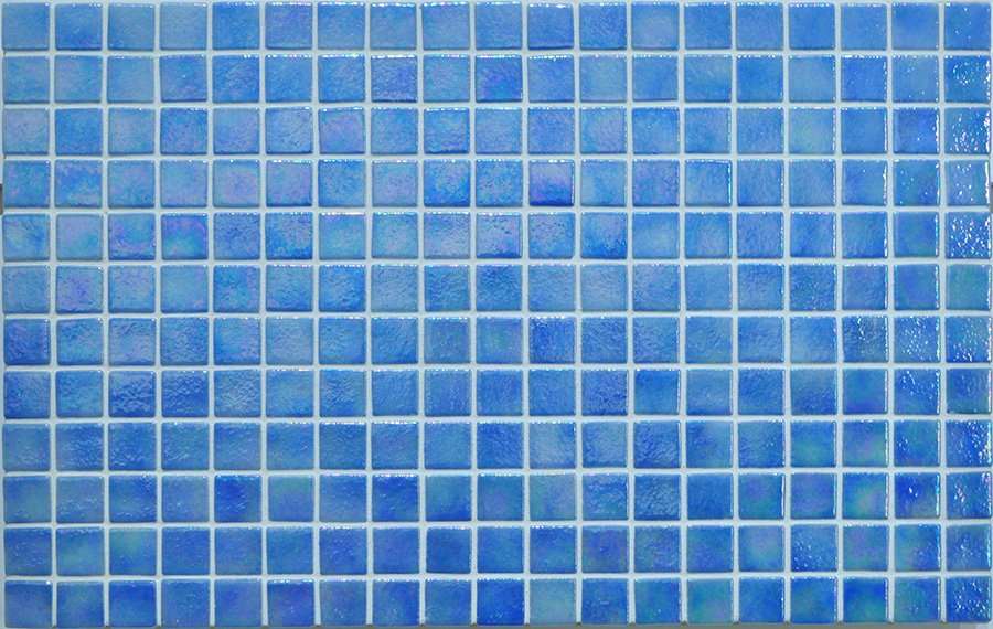 Мозаика Ezarri Iris Azur Anti, цвет голубой, поверхность матовая, прямоугольник, 313x495