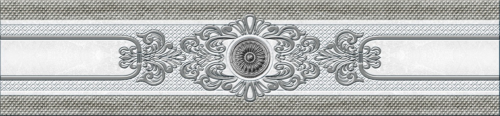 Бордюры Eurotile Istambul Eclipse Grey 351, цвет серый, поверхность глянцевая, прямоугольник, 70x300